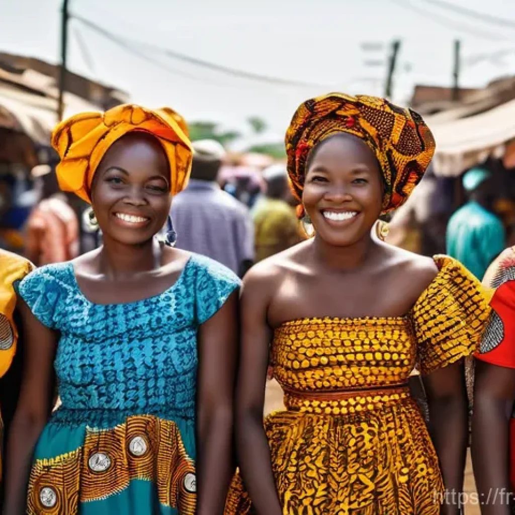 베냉에서 NGO 활동하기 - **Prompt: Empowered Beninese Women in a Vibrant Market**
    "A group of Beninese women, dressed in ...
