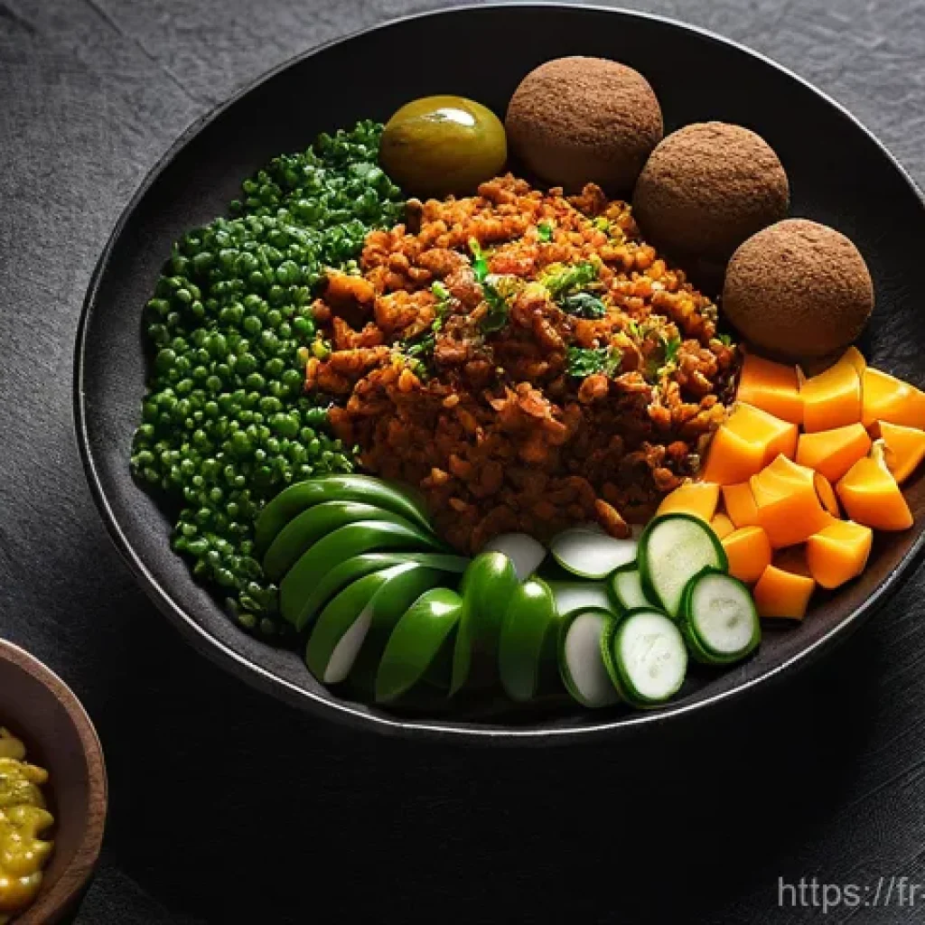 베냉의 맛집과 로컬 음식 - Here are three detailed image prompts in English, focusing on Beninese cuisine and culture, while ad...