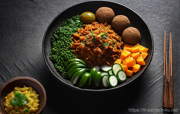 베냉의 맛집과 로컬 음식 - Here are three detailed image prompts in English, focusing on Beninese cuisine and culture, while ad...